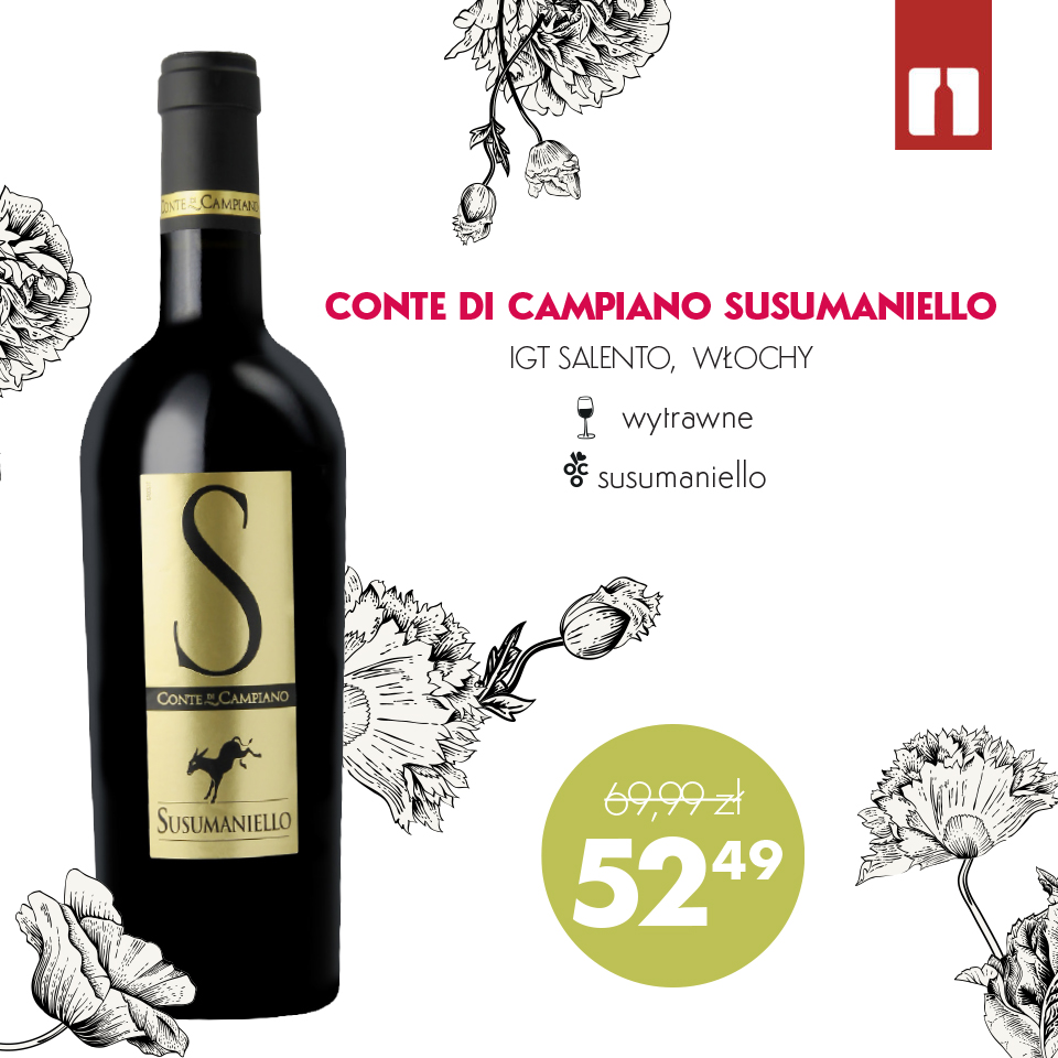 czerwone wino Conte di Campiano Susumaniello